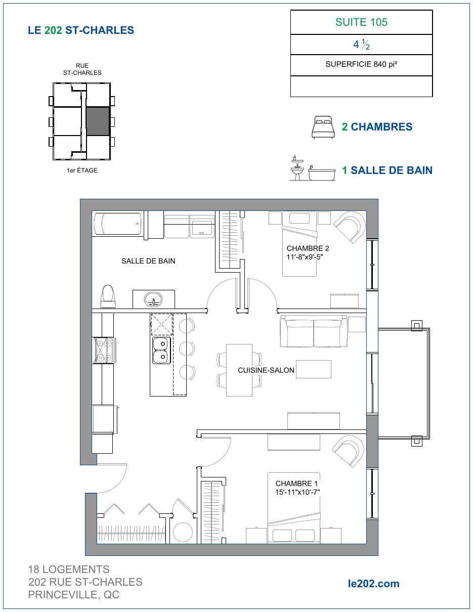 Plan du logement 105