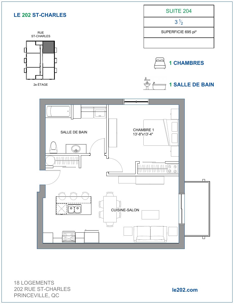 Plan du logement 204