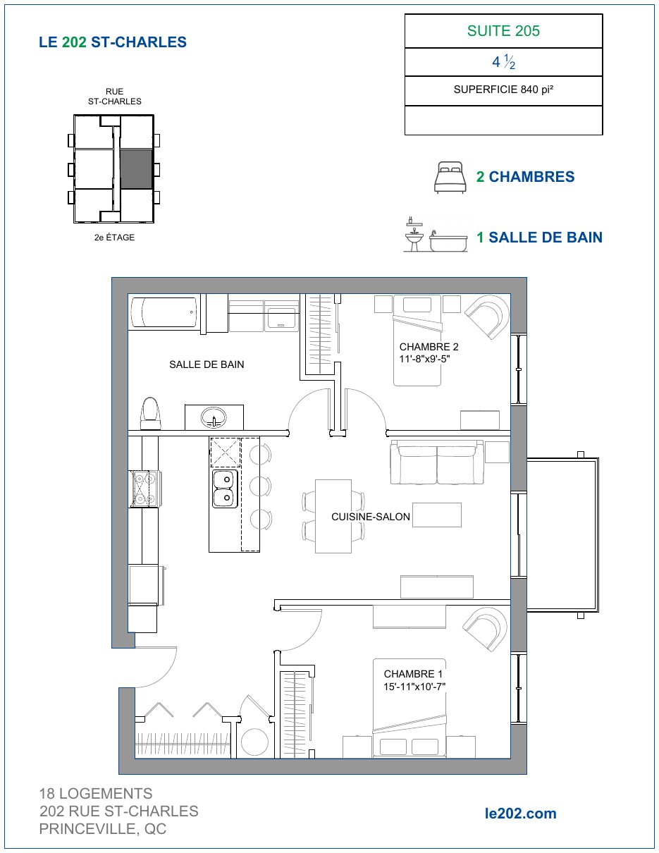 Plan du logement 205