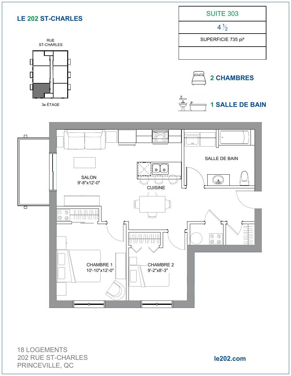 Plan du logement 303